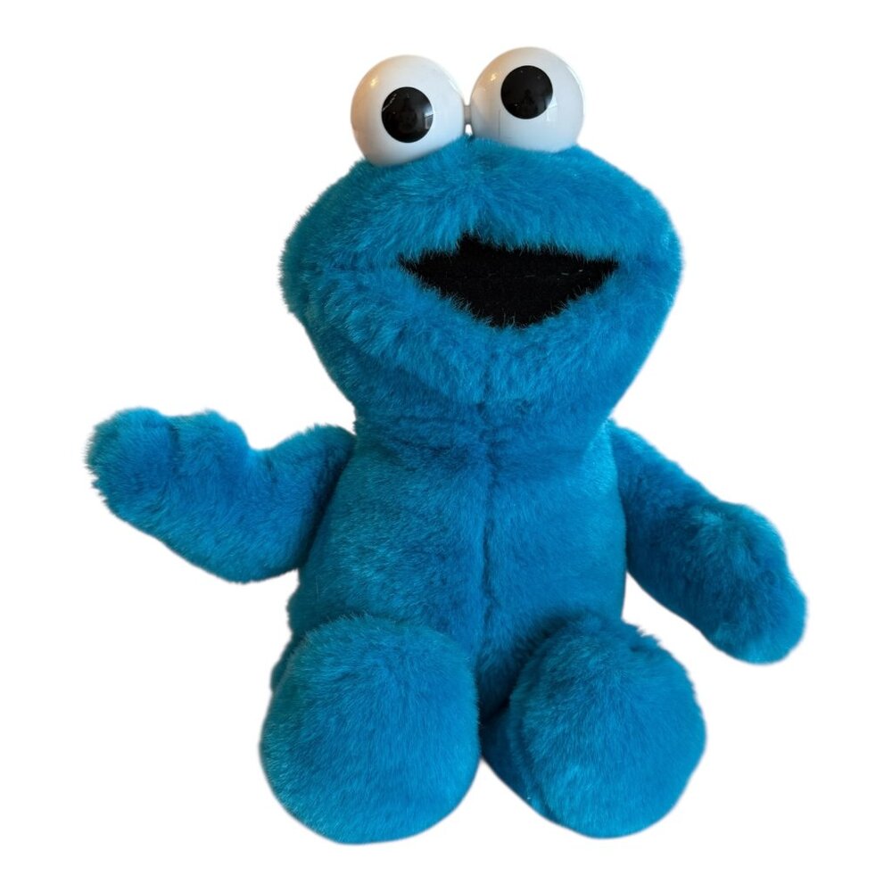 Vtg 90s Tickle Me Cookie Monster TYCO Still Talks and Vibrates Sesame Street